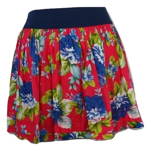 ABERCROMBIE & FITCH CUTE FLIRTY FLORAL MINI SKIRT - Picture 4 of 6
